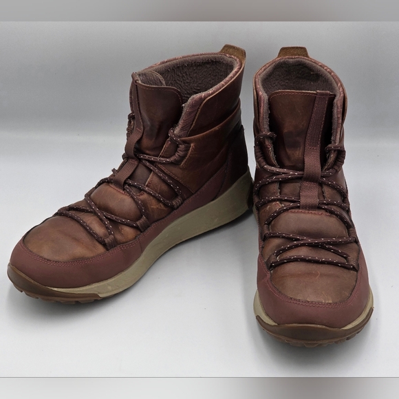 Chaco Borealis Peak Waterproof Leather Boots Mahogany Women's Size 8.5 JCH107460 - Picture 6 of 11
